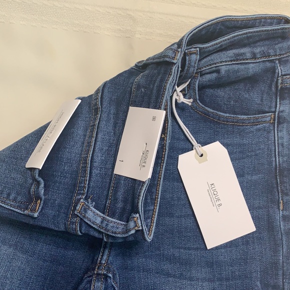 Klique B Denim Junior Flare Split Bottom Jeans - Picture 3 of 6